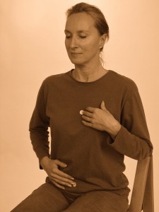  Lady practicing breathing 